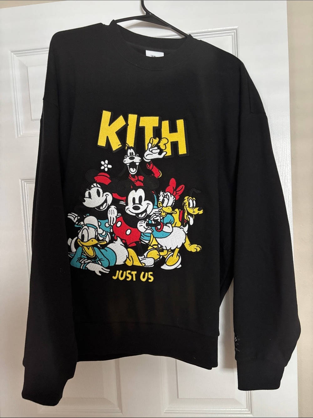KITH x Disney Black 'Just Us' Disney Crewneck Sweater
